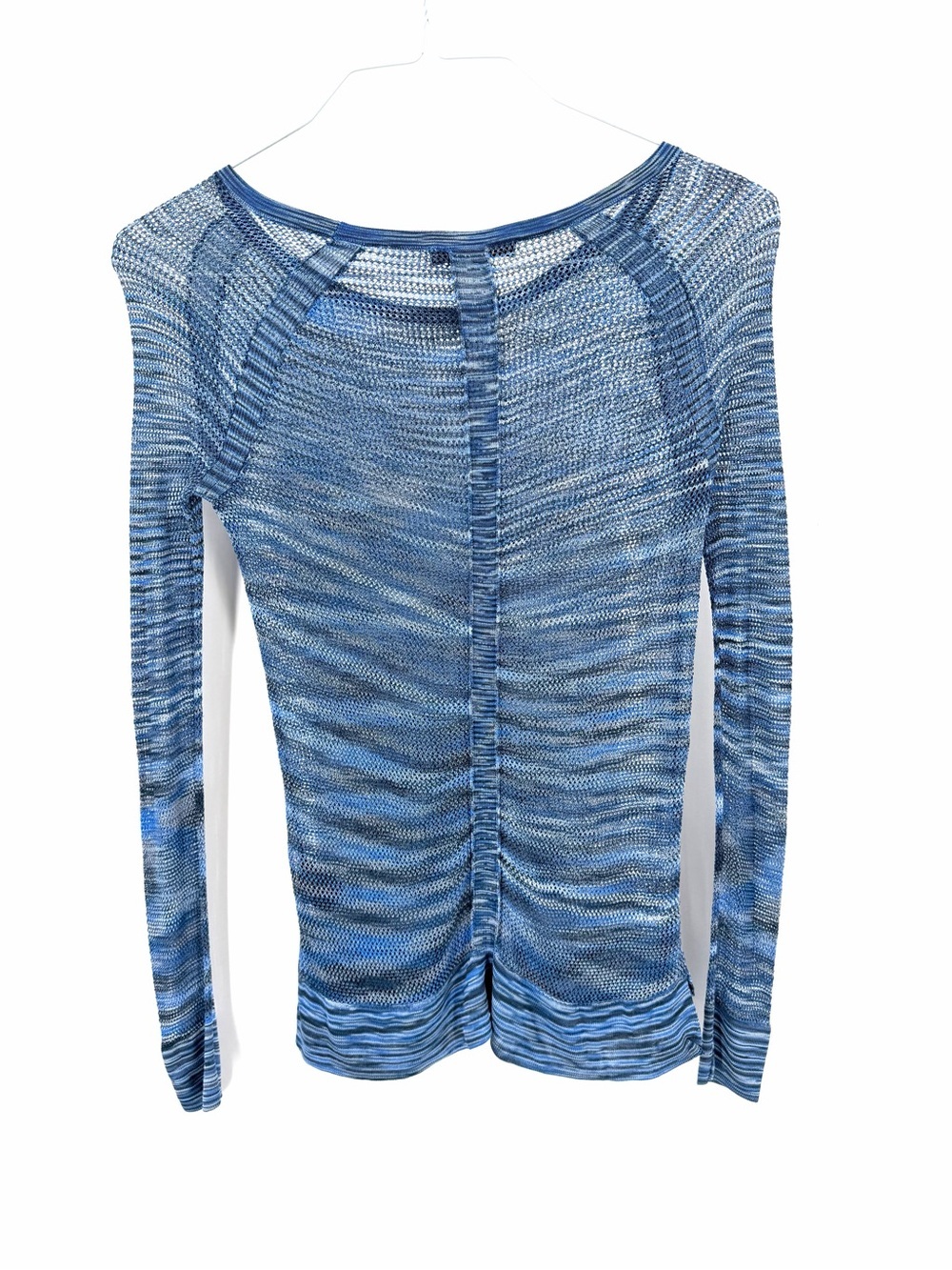 Rag & Bone Blue Y2K Mesh Pullover Crewneck Long Sleeve - Picture 4 of 6